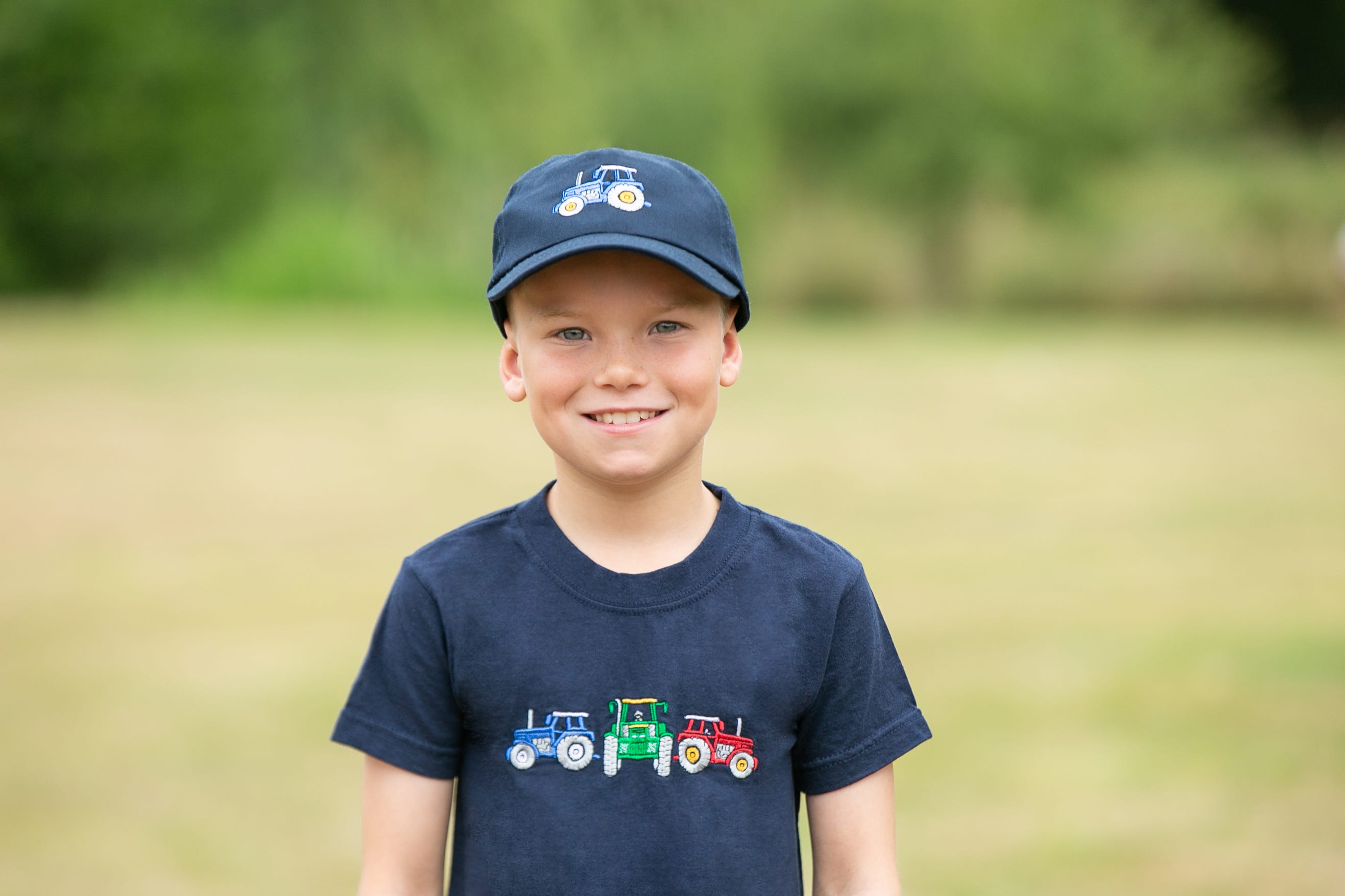 British Country Collection Childrens Tractor Design Baseball Cap image 1